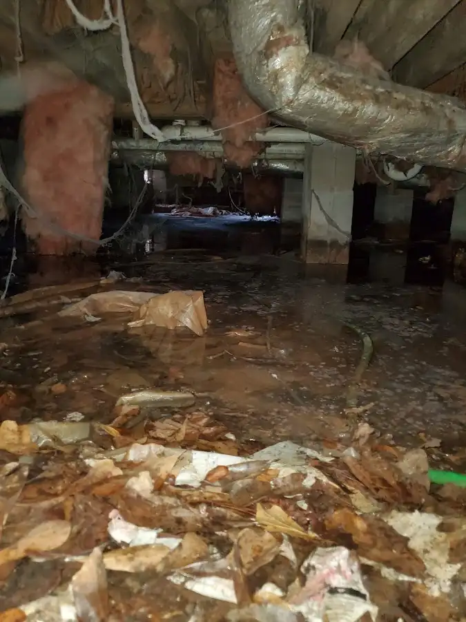 Crawl space flood assessment for Commercial Water Damage Restoration in Hot Springs